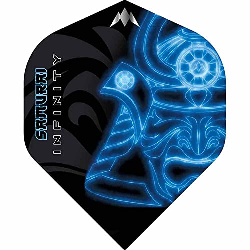 Mission Samurai Infinity Dart Flights | 100 Micron Premium Extra Strong Standard No2 Flight Blue (F4097) von Mission Darts