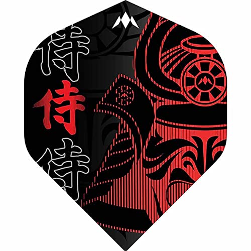 Mission Samurai Infinity Dart Flights | 100 Micron Premium Extra Strong Standard No2 Flight Red (F4098) von Mission Darts