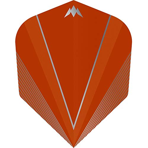 Mission Shades Dart-Flights, Standard, einfarbig, robust, 1–10 Sets (Orange, 1 Set (3)) von Mission Darts