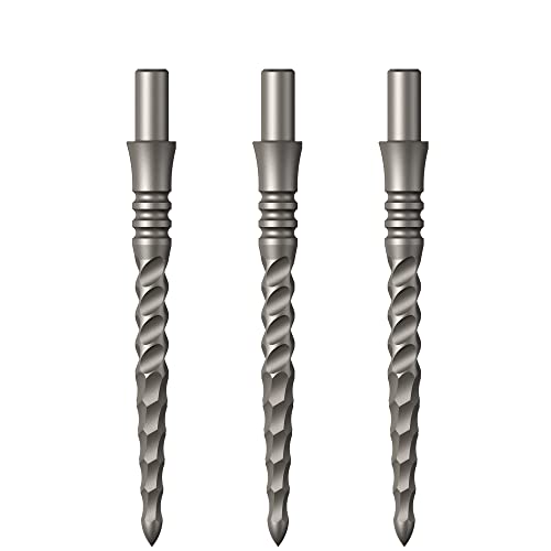 Mission Darts Sniper Points | Lunar CS | Steel Tip Replacement Points | 28mm | Silver (X2666) von Mission Darts