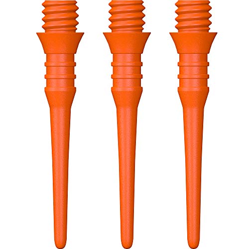 Mission Darts Titan Pro Soft Tip Dartspitzen | 2ba Kunststoff Softip 5 Packungen mit 50 Punkten, Neonorange (5xX9160) von Mission Darts