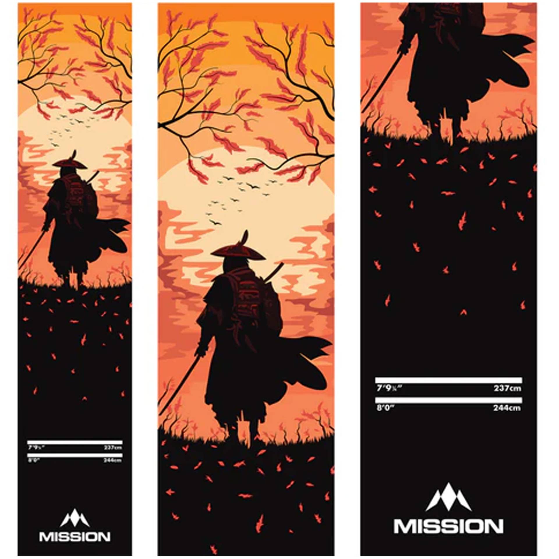 Dartteppich schwarz, Ronin, Dartboard-Matte 290x60cm Dartteppich schwarz, Ronin, Dartboard-Matte 290x60cm von Mission