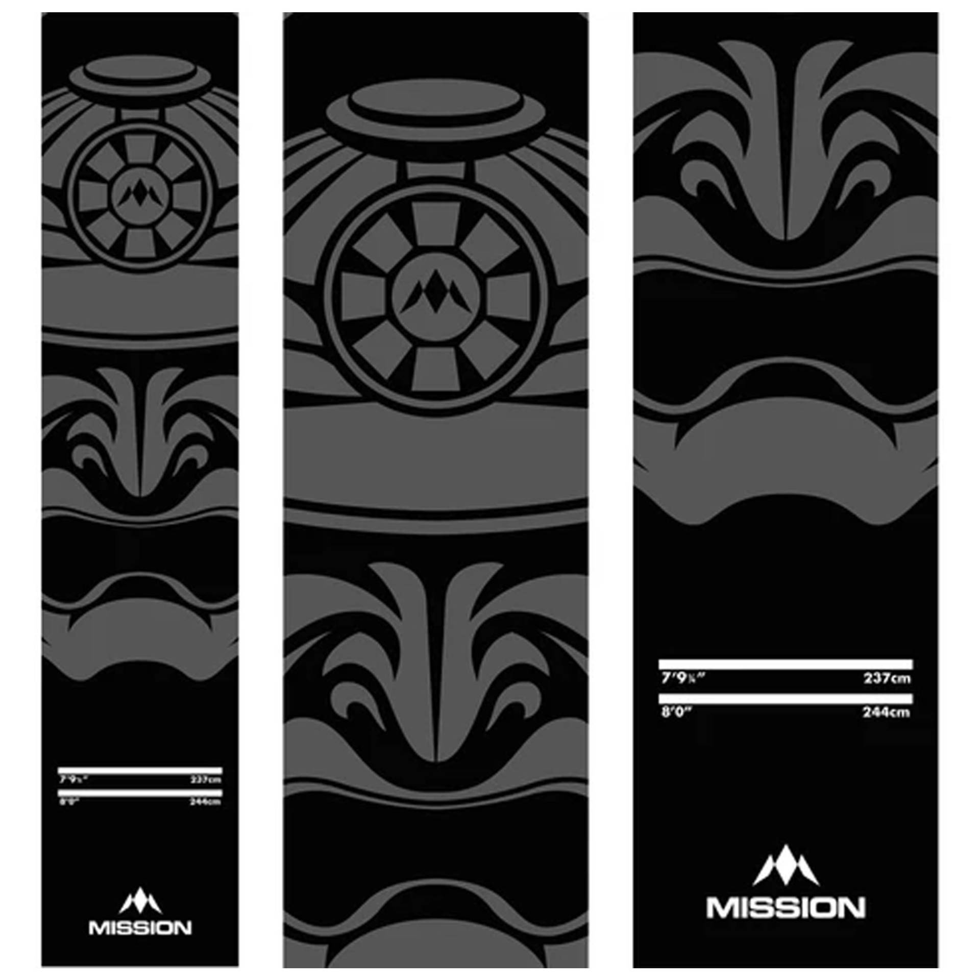 Dartteppich schwarz, Samurai, Dartboard-Matte 290x60cm Dartteppich schwarz, Samurai, Dartboard-Matte 290x60cm von Mission