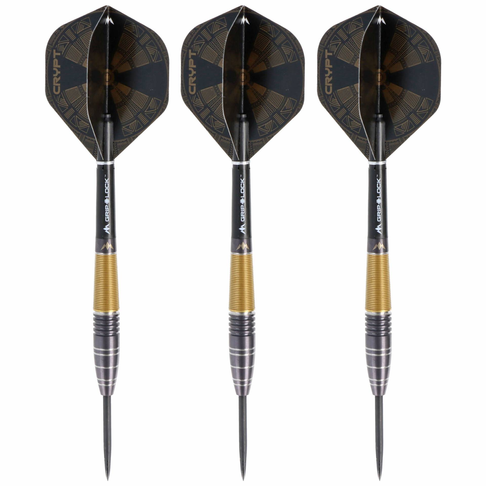 Mission CRYPT Steeldarts, M1, schwarz und gold, 90% Tungsten, 24 Gramm von Mission