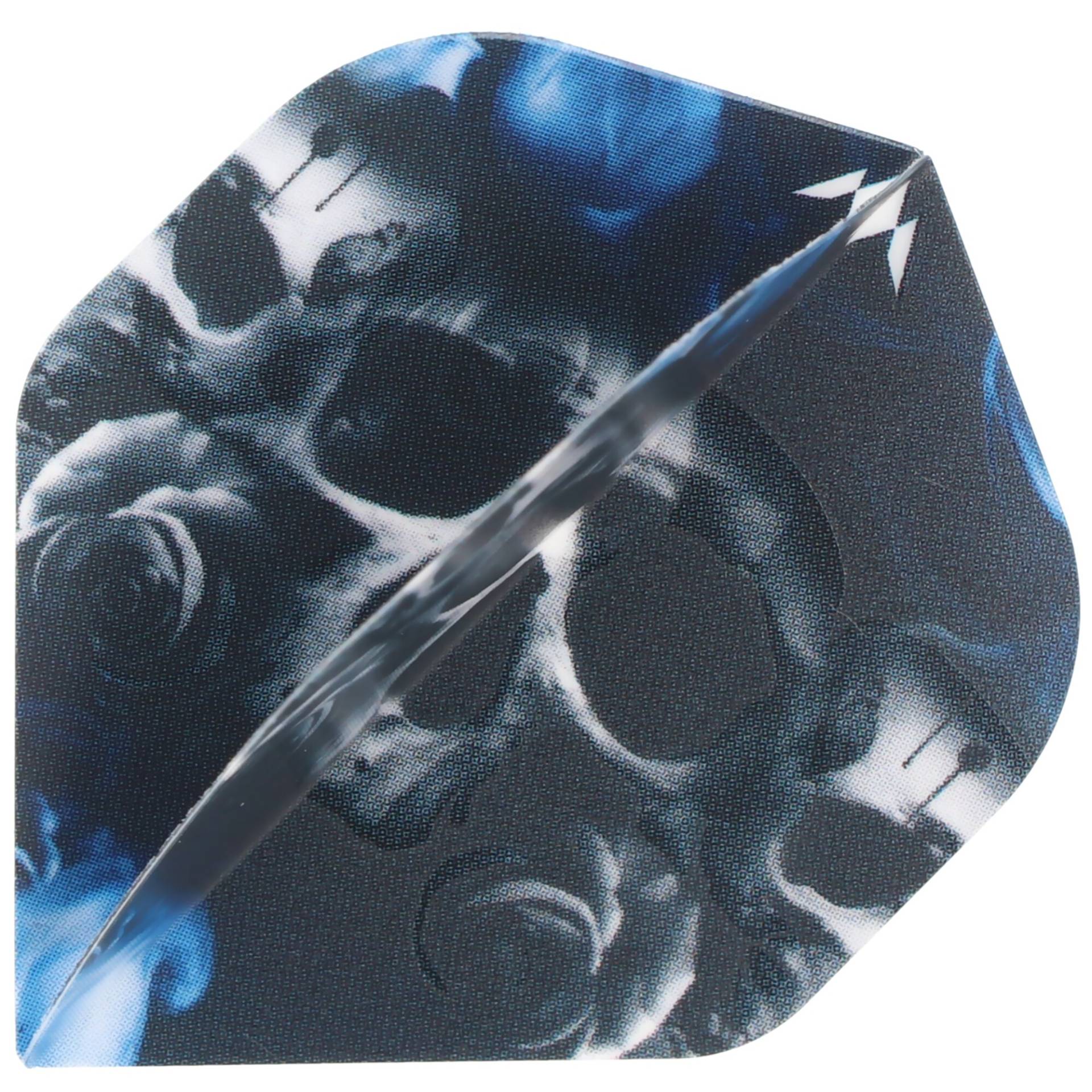 Totenkopf Dart Flights Skull, blau schwarz, No2, 3 Flights Totenkopf Dart Flights Skull, blau schwarz, No2, 3 Flights von Mission