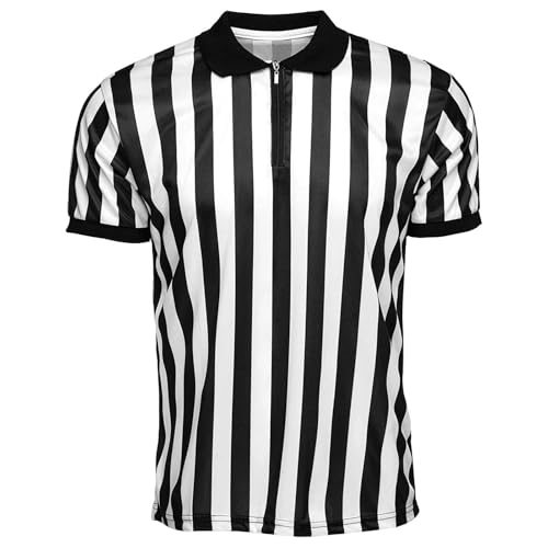 Offizielles Schiedsrichtertrikot Für Herren Schiedsrichtershirt Schiedsrichter T-Shirt Schwarz-weiß Offizielles Schiedsrichterhemd Umpire Trikots Gestreifter Umdrehter Kragen Für Basketball, Fußball Offizielles Schiedsrichtertrikot Für Herren Schiedsrichtershirt Schiedsrichter T-Shirt Schwarz-weiß Offizielles Schiedsrichterhemd Umpire Trikots Gestreifter Umdrehter Kragen Für Basketball, Fußball von Missmisq
