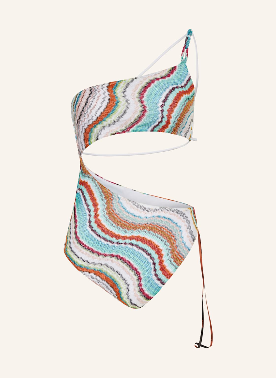 Missoni One-Shoulder-Badeanzug Mit Glitzergarn braun Missoni One-Shoulder-Badeanzug Mit Glitzergarn braun von Missoni