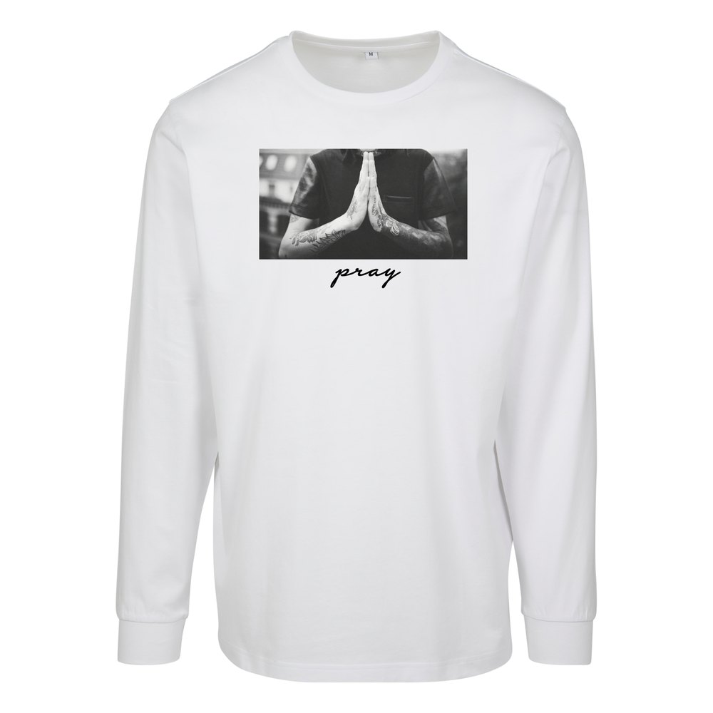 Mister Tee Urban Classics Pray Long Sleeve T-shirt Weiß XS Mann von Mister Tee