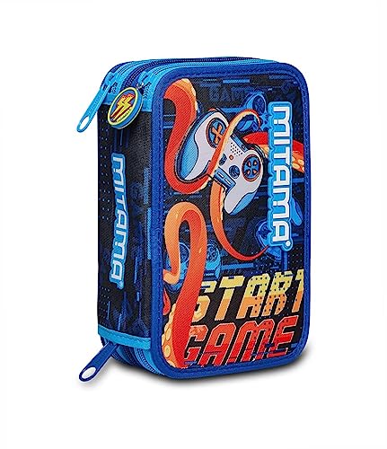 Mitama ASTUCCIO 3 Zip, Kinder und Jungen 3 Reissverschluss-ETUI, Blau, Taglia Unica - Mitama ASTUCCIO 3 Zip, Kinder und Jungen 3 Reissverschluss-ETUI, Blau, Taglia Unica - von Mitama
