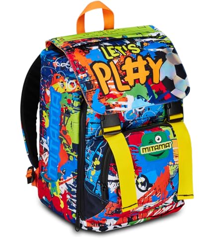 Mitama Erweiterbarer Urban Game Rucksack mit Fronttasche, Blau und Orange, Grundschule und Freizeit, Kinder Jungen, blau, Taglia unica, Erweiterbarer Rucksack Mitama Erweiterbarer Urban Game Rucksack mit Fronttasche, Blau und Orange, Grundschule und Freizeit, Kinder Jungen, blau, Taglia unica, Erweiterbarer Rucksack von Mitama