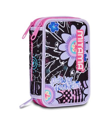 Mitama Flower Fashion Schulmäppchen mit 3 Fächern, Inhalt 47 Stück, komplett mit Bleistiften, Filzstiften, Stifteköcher für die Grundschule für Mädchen, Lila, Taglia Unica, Federmäppchen mit 3 Mitama Flower Fashion Schulmäppchen mit 3 Fächern, Inhalt 47 Stück, komplett mit Bleistiften, Filzstiften, Stifteköcher für die Grundschule für Mädchen, Lila, Taglia Unica, Federmäppchen mit 3 von Mitama