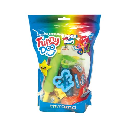 Mitama Happy Bag Funny DOO, Modelliermasse, Spieldose mit Formen, 14 Stück, ab 3 Jahren, Spiel und Freizeit, Kinder, Mehrfarbig, Taglia Unica, modelliermasse Mitama Happy Bag Funny DOO, Modelliermasse, Spieldose mit Formen, 14 Stück, ab 3 Jahren, Spiel und Freizeit, Kinder, Mehrfarbig, Taglia Unica, modelliermasse von Mitama