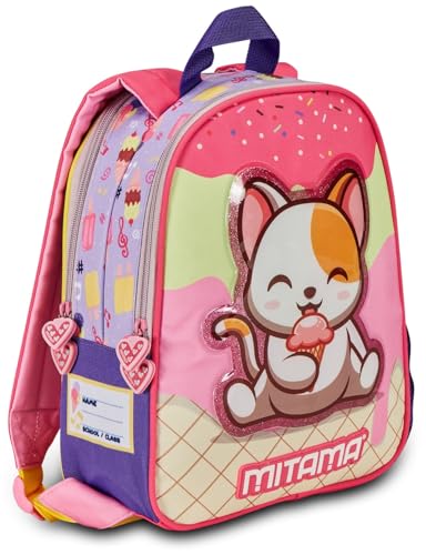 Mitama Rucksack Spinny Kindergarten, doppelseitig, mit doppelter Grafik, mit Seitentasche für Trinkflasche, Rosa, Mädchen, Schule und Freizeit, Rosa, Taglia unica, Kindergartenrucksack Mitama Rucksack Spinny Kindergarten, doppelseitig, mit doppelter Grafik, mit Seitentasche für Trinkflasche, Rosa, Mädchen, Schule und Freizeit, Rosa, Taglia unica, Kindergartenrucksack von Mitama