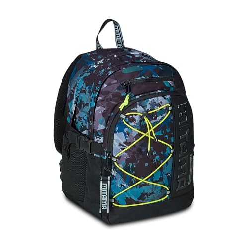 Mitama Rucksack mit Dreifachfach Desert Blue mit PC-Tasche, Schwarz und Blau, Grundschule und Freizeit, Kinder Jungen, Schwarz, Taglia unica, Rucksack Backpacks Mitama Rucksack mit Dreifachfach Desert Blue mit PC-Tasche, Schwarz und Blau, Grundschule und Freizeit, Kinder Jungen, Schwarz, Taglia unica, Rucksack Backpacks von Mitama
