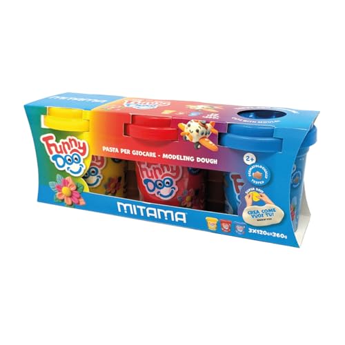 Mitama Tris 3 Dosen Funny DOO, Modelliermasse, 3 Stück, rot hellblau gelb, ab 2 Jahren, Spiel und Freizeit, Kinder, Mehrfarbig, Taglia Unica, modelliermasse Mitama Tris 3 Dosen Funny DOO, Modelliermasse, 3 Stück, rot hellblau gelb, ab 2 Jahren, Spiel und Freizeit, Kinder, Mehrfarbig, Taglia Unica, modelliermasse von Mitama