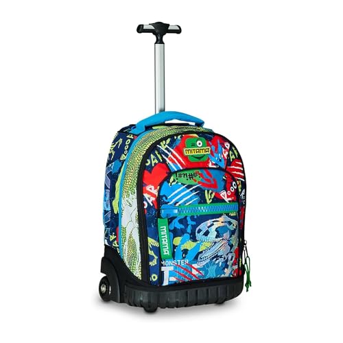 Mitama Trolley Run Fluo Rex, Doppelfach, Blau und Grün, Grundschule und Freizeit, Kinder Jungen, Schwarz, Taglia unica, trolley Mitama Trolley Run Fluo Rex, Doppelfach, Blau und Grün, Grundschule und Freizeit, Kinder Jungen, Schwarz, Taglia unica, trolley von Mitama