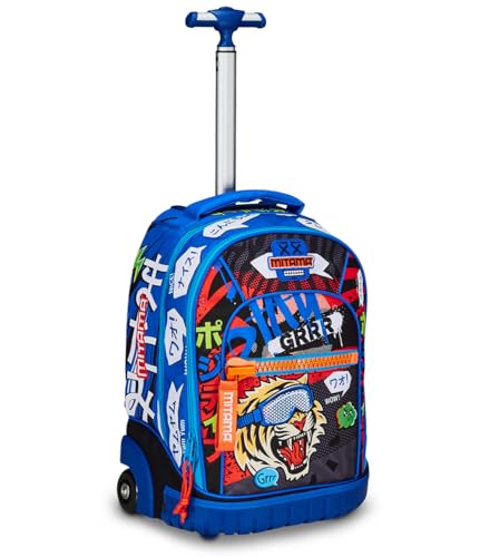 Mitama Trolley Run Schule Tiger Wild,Doppelfach, Blau, Grundschule und Freizeit, Kinder Jungen, blau, Taglia Unica, schultrolley Mitama Trolley Run Schule Tiger Wild,Doppelfach, Blau, Grundschule und Freizeit, Kinder Jungen, blau, Taglia Unica, schultrolley von Mitama