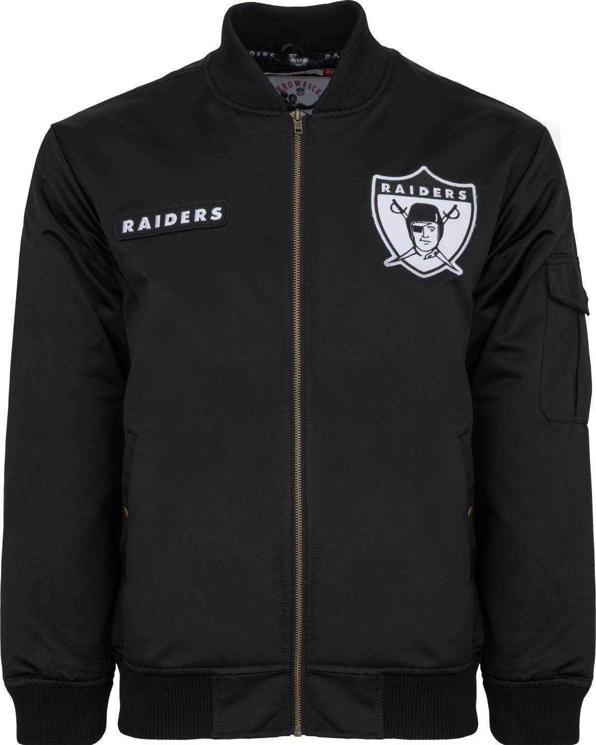 Mitchell & Ness, Herren, Jacke, M&N Heavyweight Bomber Jacke NFL Oakland Raiders - M (M), Schwarz, M von Mitchell & Ness