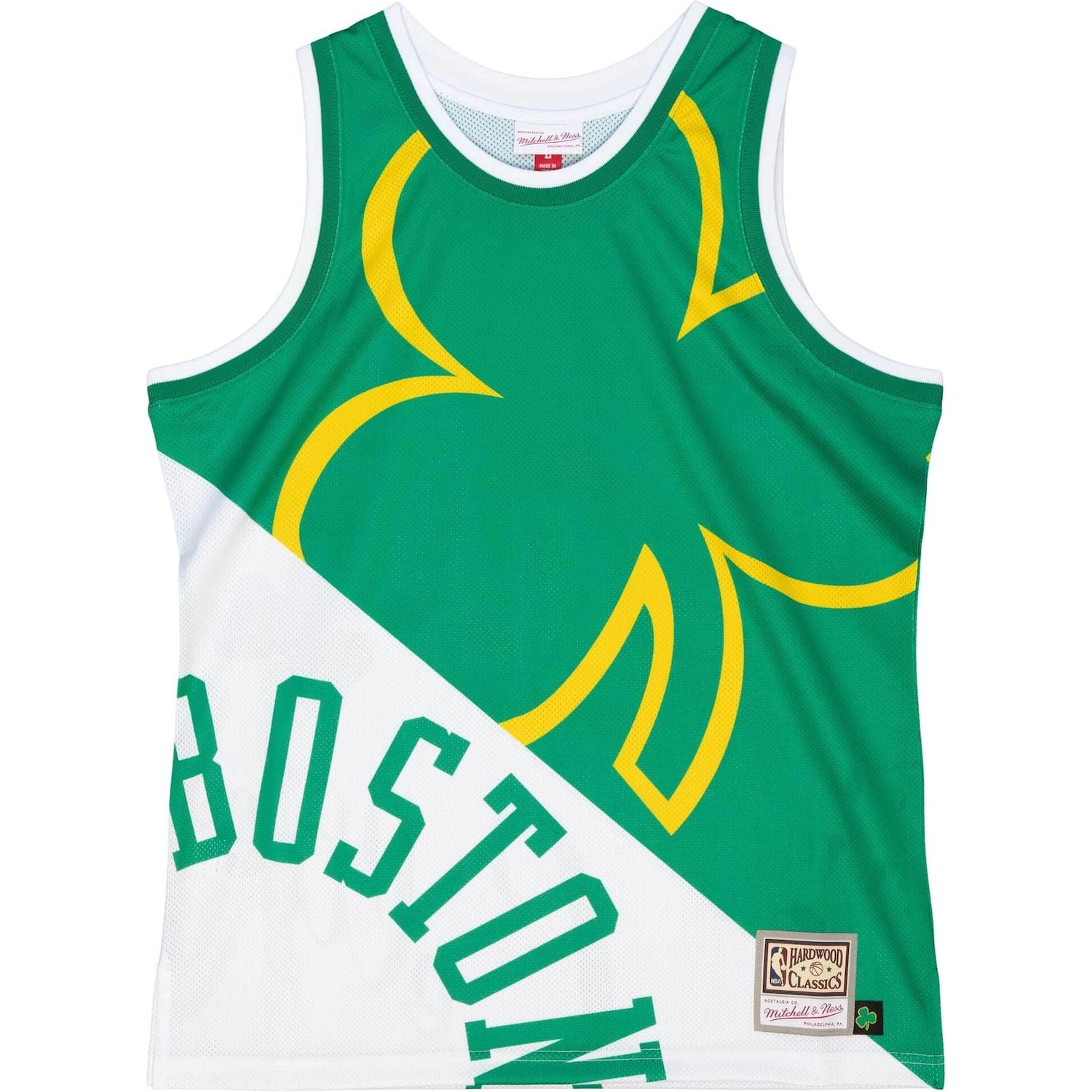 Mitchell & Ness, Herren, Sportshirt, M&N Big Face 5.0 Fashion Tank Top Jersey Boston Celtics - S (S), Mehrfarbig, S von Mitchell & Ness