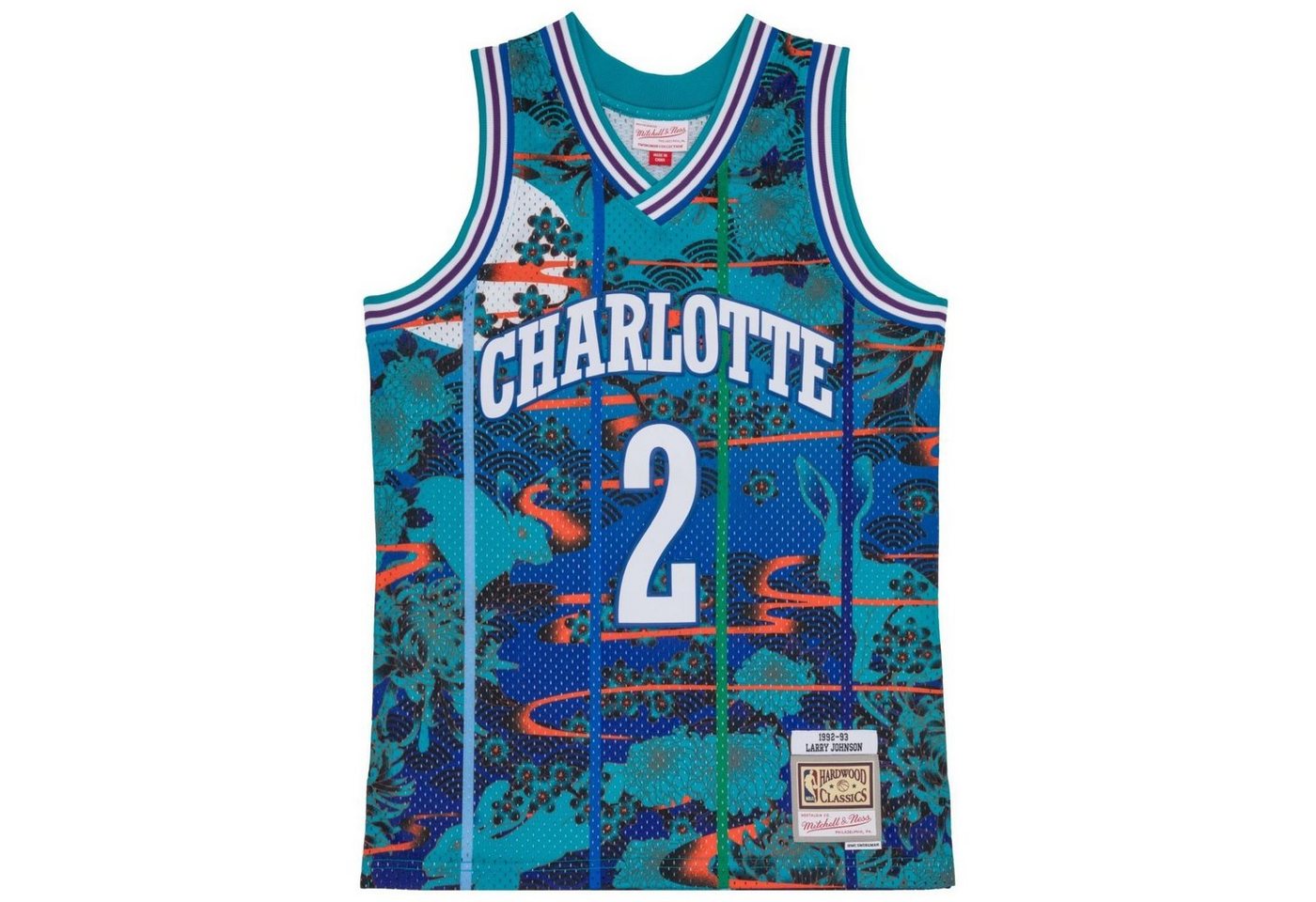 Mitchell & Ness Basketballtrikot Swingman Jersey Charlotte Hornets ASIAN Larry Joh Mitchell & Ness Basketballtrikot Swingman Jersey Charlotte Hornets ASIAN Larry Joh von Mitchell & Ness