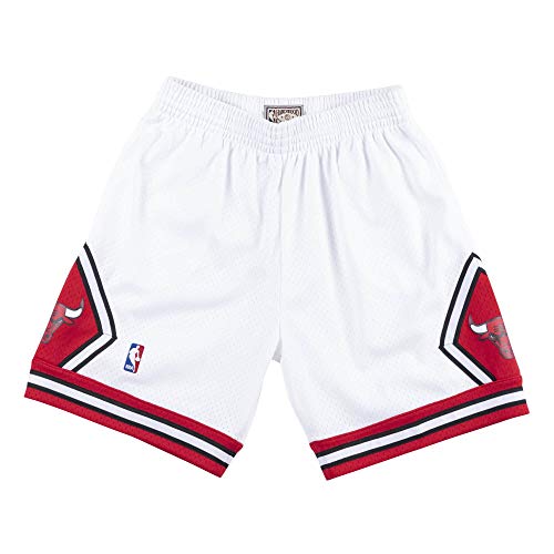 Mitchell & Ness Herren Hose Chicago Bulls weiß/rot/Nachtblau L von Mitchell & Ness