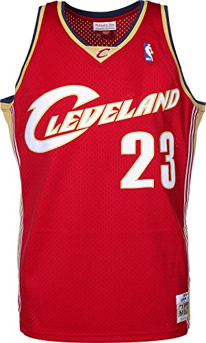 Mitchell & Ness LeBron James #23 Cleveland Cavaliers 2003-04 Swingman NBA Trikot Rot, M von Mitchell & Ness