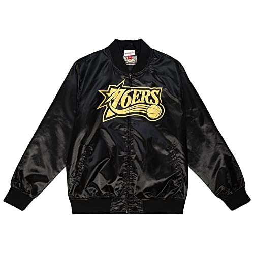 Mitchell & Ness M&N Big Face 4.0 Satin Jacke - NBA Philadelphia 76ers - L von Mitchell & Ness