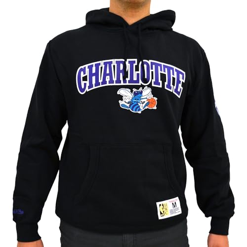 Mitchell & Ness NBA Hoody Game Time Charlotte Hornets Black (DE/NL/SE/PL, Alphanumerisch, XXL, Regular, Regular) von Mitchell & Ness