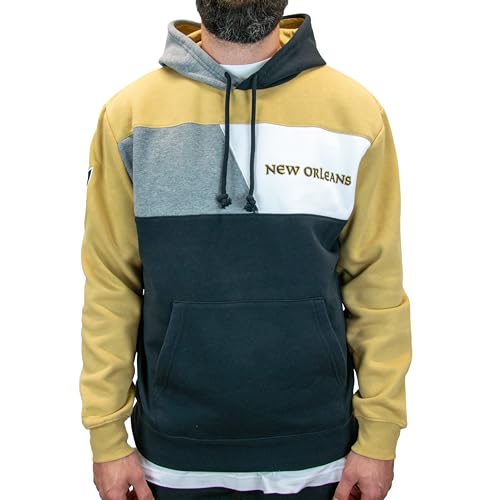 Mitchell & Ness NFL Color Blocked Fleece Hoodie - New Orleans Saints von Mitchell & Ness