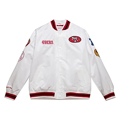 Mitchell & Ness NFL Hometown LW Satin Jacket - San Francisco 49ers, S von Mitchell & Ness