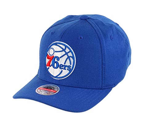 Mitchell & Ness Philadelphia 76ers Royal NBA Team Ground Stretch Snapback Cap - One-Size, Königsblau von Mitchell & Ness