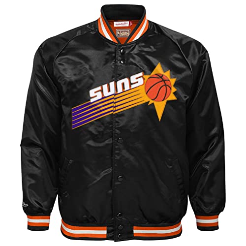 Mitchell & Ness Phoenix Suns Black Lightweight Satin Jacket Jacke Anorak Windbreaker von Mitchell & Ness