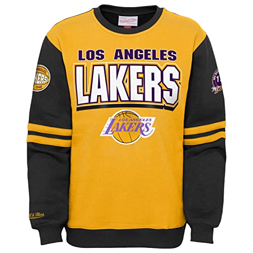 Mitchell & Ness Pullover - Patches Los Angeles Lakers - M von Mitchell & Ness