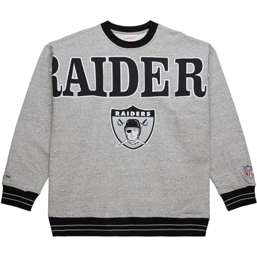 Mitchell & Ness Satin Fleece Pullover Oakland Raiders - L von Mitchell & Ness