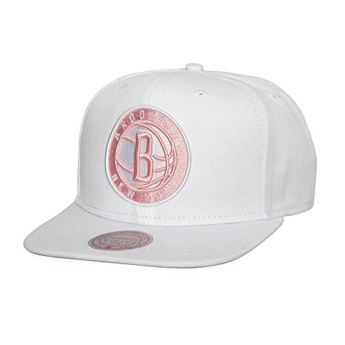 Mitchell & Ness Snapback Cap Summer Suede Brooklyn Nets White von Mitchell & Ness