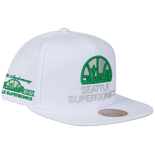 Mitchell & Ness Snapback Cap Winter White Seattle Supersonic von Mitchell & Ness