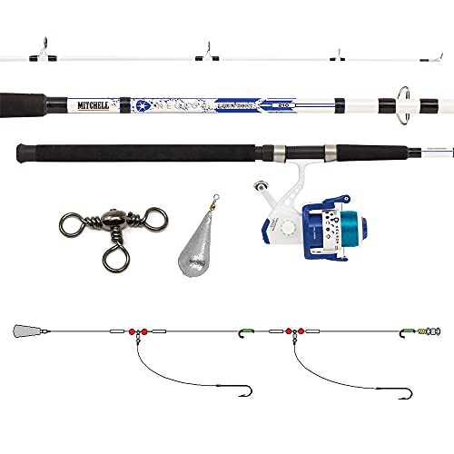 Mitchell 1555899 Neuron Dorade Angelruten- und Rollenset mit Angelgerät für das Grundangeln auf Dorade, Brasse, Meerbrasse, Goldbrasse, Drückerfisch, Wolfsbarsch, Flunder und Wittling von Mitchell