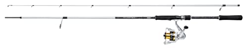 Mitchell Tanager SW Salzwasser-Spinnruten- und Rollen-Combo - Meeres-Spinnfischen auf Barsch, Meerforelle, Seelachs, Lippfisch, Makrele, Silver/Black, 2.4m|10-40g von Mitchell