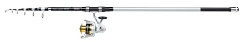 Mitchell Unisex-Adult Tanager SW Surf Tele Pro Ruten und Rollen Combo Set Spinnruten, Silver/Black, 4.00m Mitchell Unisex-Adult Tanager SW Surf Tele Pro Ruten und Rollen Combo Set Spinnruten, Silver/Black, 4.00m von Mitchell