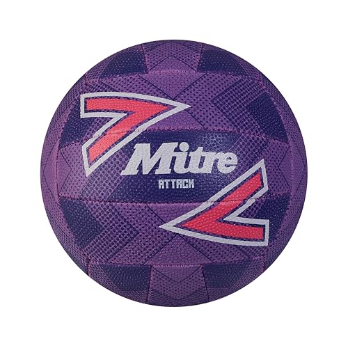 Mitre Attack Fußball für Unisex Erwachsene, Lila/Rosa/Weiß, 4 von Mitre