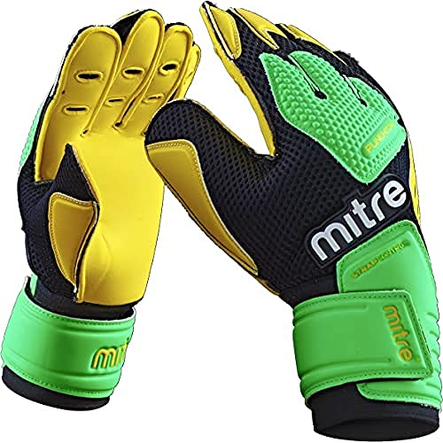 Mitre Delta BRZ Torwarthandschuhe | extra Belüftung | verbesserte Leistung, Gelb/Grün/Schwarz, Größe 11 Mitre Delta BRZ Torwarthandschuhe | extra Belüftung | verbesserte Leistung, Gelb/Grün/Schwarz, Größe 11 von Mitre
