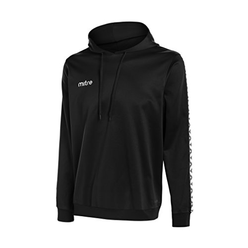 Mitre Delta Poly Hoodie, schwarz/weiß, X-Small/32-34 Inches von Mitre