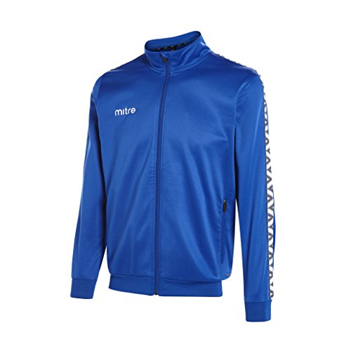 Mitre Delta Poly Tracksuit-Jacke XS Royal/Weiß von Mitre