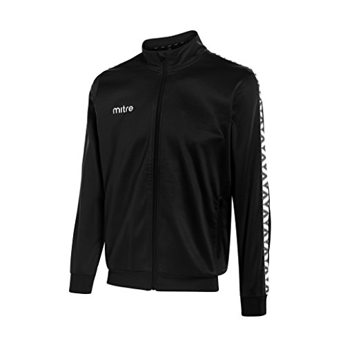 Mitre Delta Poly Tracksuit-Jacke XS schwarz/weiß von Mitre