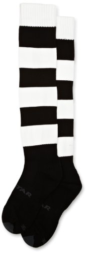 Mitre Mercury Ring-Fußballsocken für Kinder | Fußballmannschaft-Kit | leichte Lange Sportsocke | atmungsaktiv, Schwarz/Weiß, Mini (30 – 34) von Mitre