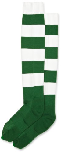 Mitre Mercury Ring-Fußballsocken für Erwachsene | Fußballmannschaft-Set | leichte, Lange Sportsocken | atmungsaktiv, Smaragdgrün/Weiß, Senior (41 – 47) von Mitre