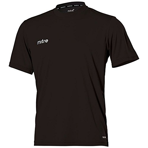 Mitre Camero Kurzarm-Fußballtrikot für Erwachsene, Jersey, athletische Teamkleidung, atmungsaktives Fitness-Top, Schwarz, Größe S Mitre Camero Kurzarm-Fußballtrikot für Erwachsene, Jersey, athletische Teamkleidung, atmungsaktives Fitness-Top, Schwarz, Größe S von Mitre