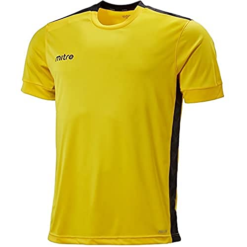 Mitre Herren Charge Kurzärmliges Fußball-Shirt Match Day, Gelb/Schwarz, Large/42-44 Inch Mitre Herren Charge Kurzärmliges Fußball-Shirt Match Day, Gelb/Schwarz, Large/42-44 Inch von Mitre
