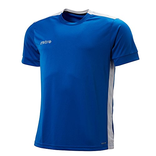 Mitre Herren Charge Kurzärmliges Fußball-Shirt Match Day, Königsblau/Weiß, XXL 50"-52" Inch von Mitre