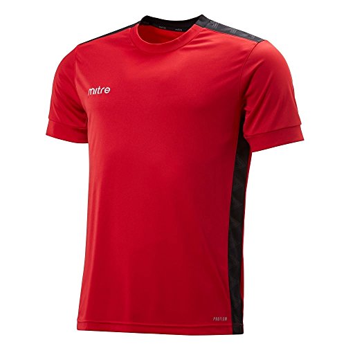 Mitre Herren Charge Kurzärmliges Fußball-Shirt Match Day, Scharlachrot/Schwarz, XXL 50"-52" Inch Mitre Herren Charge Kurzärmliges Fußball-Shirt Match Day, Scharlachrot/Schwarz, XXL 50"-52" Inch von Mitre